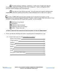 Contact and Complaint Form - Common Interest Community - Delaware, Page 5