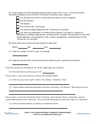 Contact and Complaint Form - Common Interest Community - Delaware, Page 7