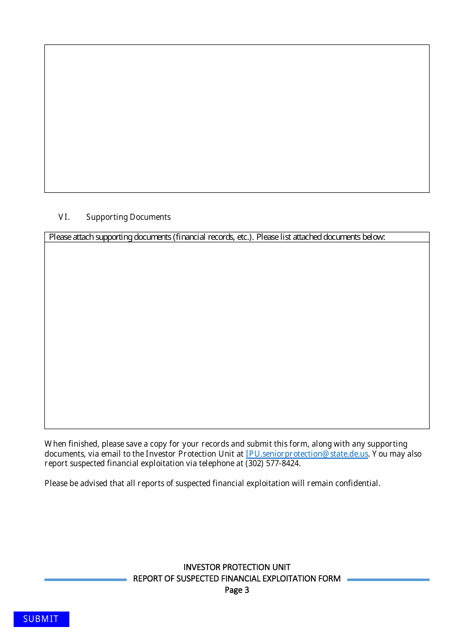 Report of Suspected Financial Exploitation - Delaware, Page 3