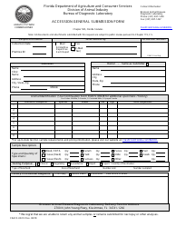 Document preview: Form FDACS-09212 Accession General Submission Form - Florida