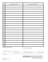 Form FDACS-03434 Affidavit of Annual Inspection for Exempt Facilities - Florida, Page 2
