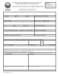 Document preview: Form FDACS-13662 Identification Cardholder Training Verification - Florida