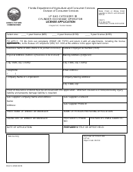 Document preview: Form FDACS-03580 Lp Gas Category Iii Cylinder Exchange Operator License Application - Florida