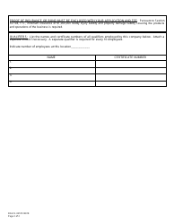 Form FDACS-03579 Lp Gas Category II Dispenser License Application - Florida, Page 2
