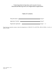 Form FDACS-10960 Household Moving Services Registration Application - Florida, Page 2