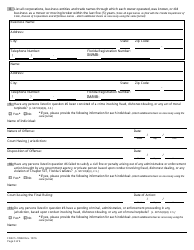 Form FDACS-10960 Household Moving Services Registration Application - Florida, Page 8