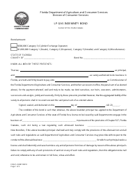 Form FDACS-03587 Lp Gas Indemnity Bond - Florida