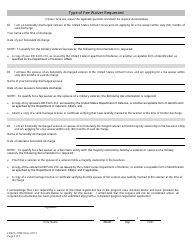 Form FDACS-10991 Military Veteran Fee Waiver Request - Florida, Page 2