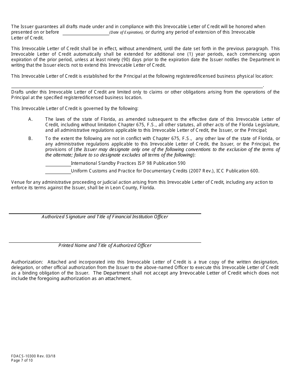 Form FDACS-10300 Health Studio Registration Application - Florida, Page 13