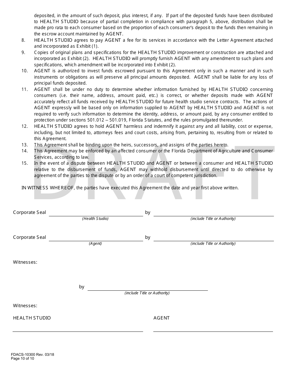 Form FDACS-10300 Health Studio Registration Application - Florida, Page 16