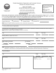 Form FDACS-10300 Health Studio Registration Application - Florida, Page 7