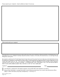 Form FDACS-10903 Motor Vehicle Repair Consumer Complaint Form - Florida, Page 2