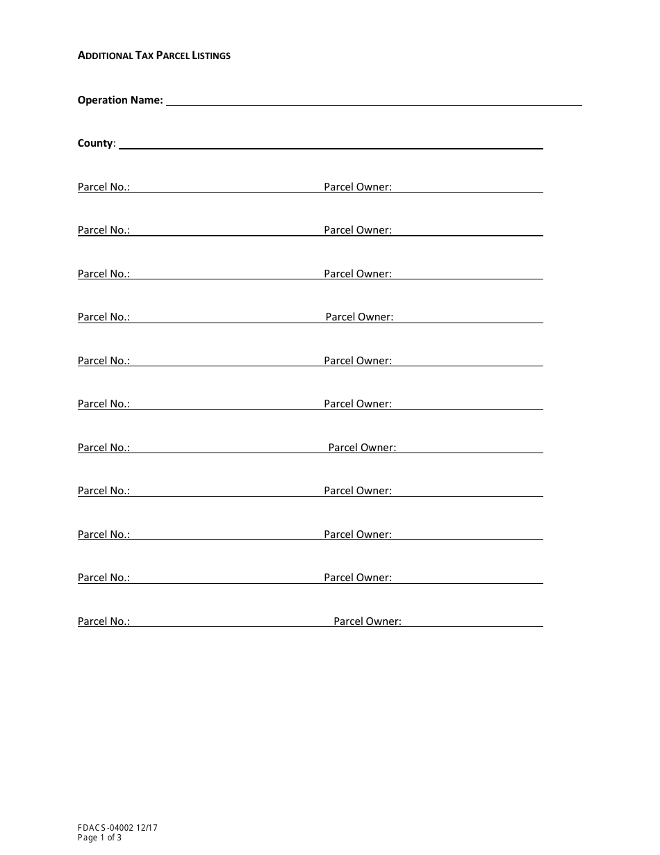 Form FDACS-04002 Notice of Intent to Implement Water Quality / Quantity Bmps - Florida, Page 3