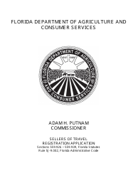 Form FDACS-10200 Sellers of Travel Registration Application - Florida