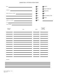 Form FDACS-08400 &quot;Specimen Submission Form&quot; - Florida, Page 2