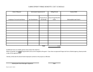 Form FDACS-02019 Subrecipient Payment Request Summary Form - Florida, Page 3