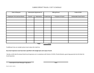 Form FDACS-02019 Subrecipient Payment Request Summary Form - Florida, Page 4