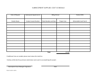 Form FDACS-02019 Subrecipient Payment Request Summary Form - Florida, Page 6