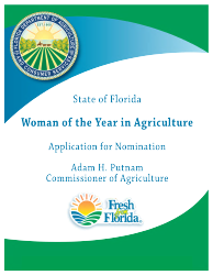 Document preview: Form FDACS-01597 Woman of the Year in Agriculture Application for Nomination - Florida