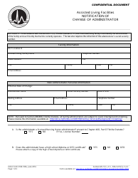AHCA Form 3180-1006 Notification of Change of Administrator - Florida