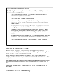 DOEA Form ADC/ADRD-001 Application for Adult Day Care Training Provider Certification - Alzheimer&#039;s Disease or Related Disorders Training - Florida, Page 3