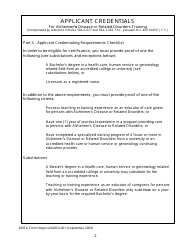 DOEA Form Hospice/ADRD-001 &quot;Application for Hospice Training Provider Certification - Alzheimer's Disease or Related Disorders Training&quot; - Florida, Page 2