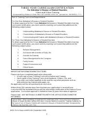 DOEA Form Hospice/ADRD-002 Application for Hospice Three-Year Curriculum Certification - Alzheimer&#039;s Disease or Related Disorders Training - Florida, Page 2