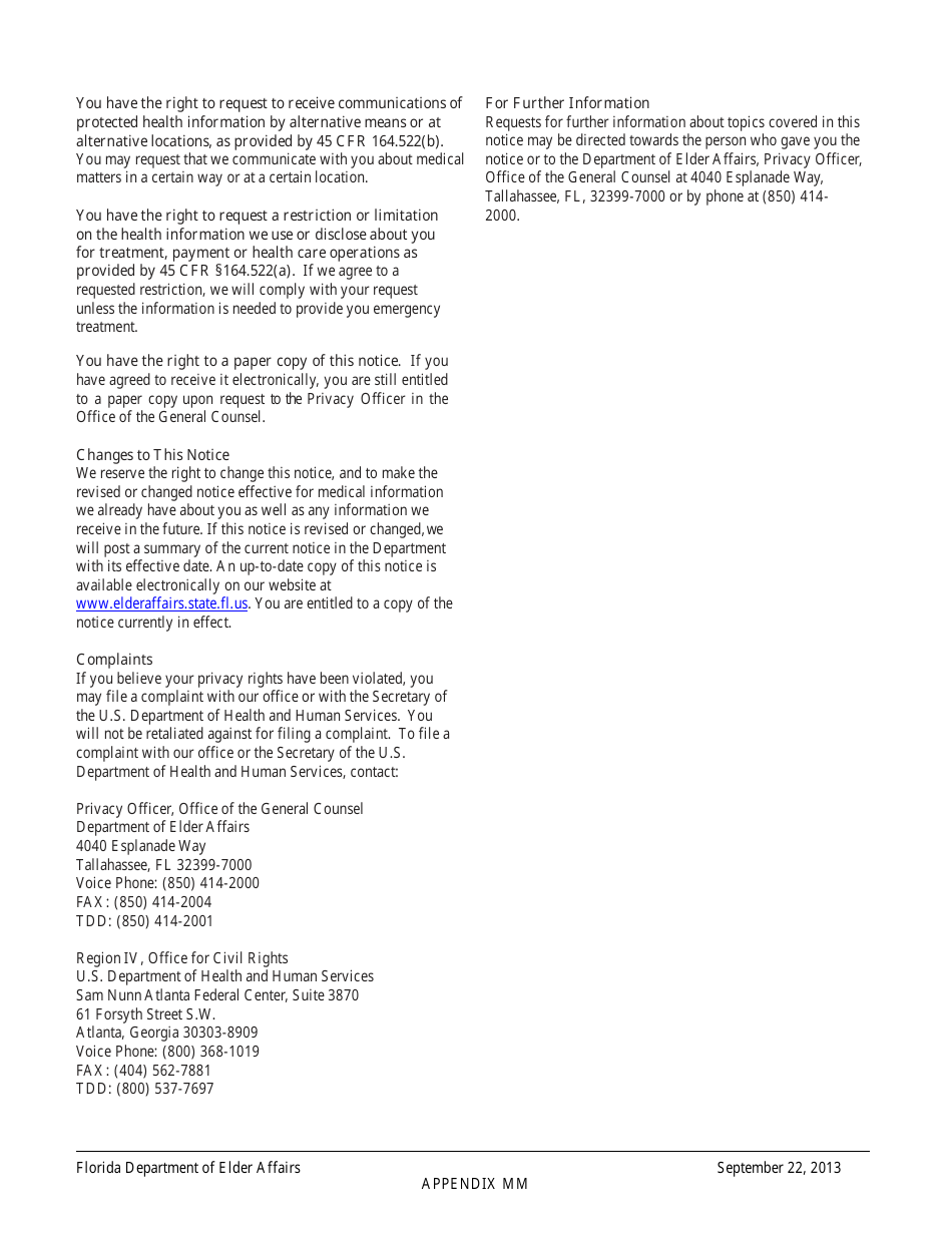 Notice of Privacy Practices - Florida, Page 3