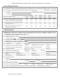 DOEA Form 701B &quot;Comprehensive Assessment&quot; - Florida, Page 15