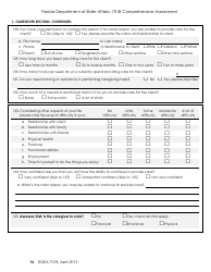DOEA Form 701B &quot;Comprehensive Assessment&quot; - Florida, Page 16