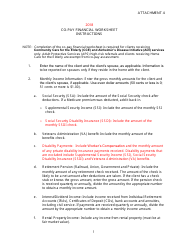 Instructions for DOEA Form 154 Attachment 4 &quot;Eligibility Financial Worksheet and Assessed Co-payment Form&quot; - Florida, 2018