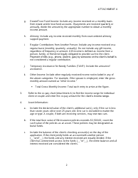 Instructions for DOEA Form 154 Attachment 4 &quot;Eligibility Financial Worksheet and Assessed Co-payment Form&quot; - Florida, Page 2
