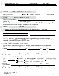 DOEA/SPGO Form 001 &quot;Professional Guardian Registration Form&quot; - Florida, Page 2