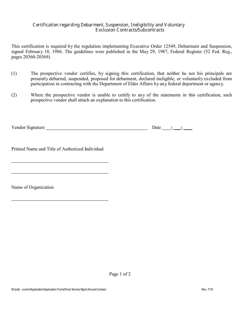 Food Service Management Contract - Florida, Page 3