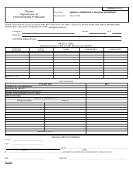 DEP Oil&amp;Gas Form 11 &quot;Monthly Producer's Natural Gas Report&quot; - Florida