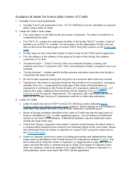 Document preview: Instructions for DEP Form 62-701.900(5)(A) Solid Waste Facility Irrevocable Letter of Credit - Florida