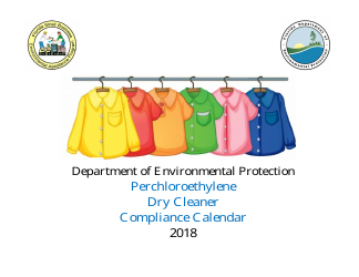 Document preview: Perchloroethyle Dry Cleaner Compliance Calendar - Florida, 2018