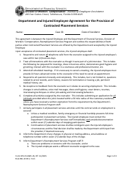 Document preview: Form DFS-F3-DWC-26 Department and Injured Employee Agreement for the Provision of Contracted Placement Services - Florida