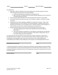 Form DFS-F3-DWC-26 Department and Injured Employee Agreement for the Provision of Contracted Placement Services - Florida, Page 2
