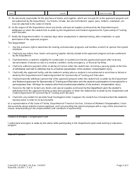 Form DFS-F3-DWC-24 Department and Student Agreement for Sponsorship of Training and Education - Florida, Page 2