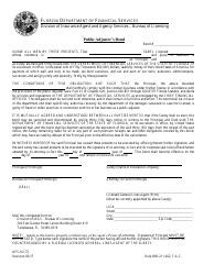 Form DFS-H2-72 Public Adjuster&#039;s Bond - Florida