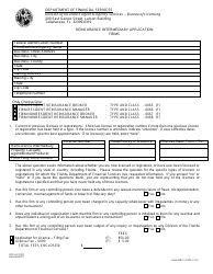 Form DFS-H2-1087 Reinsurance Intermediary Application Firms - Florida