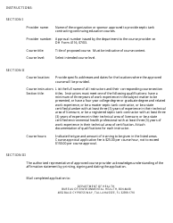 Form DH4115 Application for Septic Tank Contracting Course Approval - Florida, Page 2
