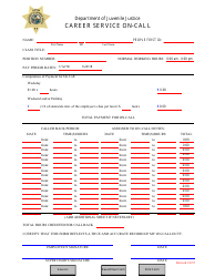 Document preview: Career Service on-Call Form - Florida