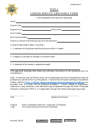 Document preview: Attachment 2 Step 2 Career Service Grievance Form - Florida