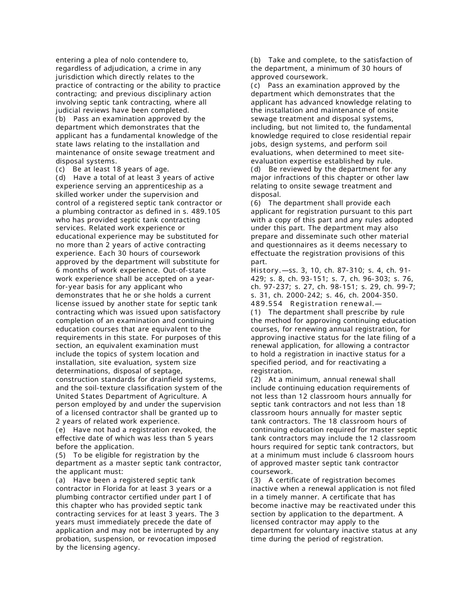 Septic Tank Contractor Registration Packet - Florida, Page 12