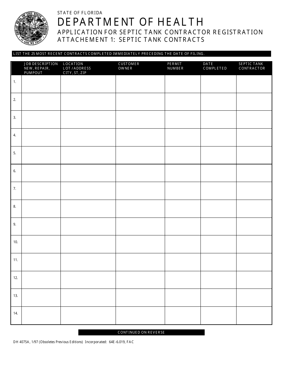 Septic Tank Contractor Registration Packet - Florida, Page 5