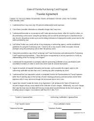 Document preview: Traveler Agreement Form - Florida