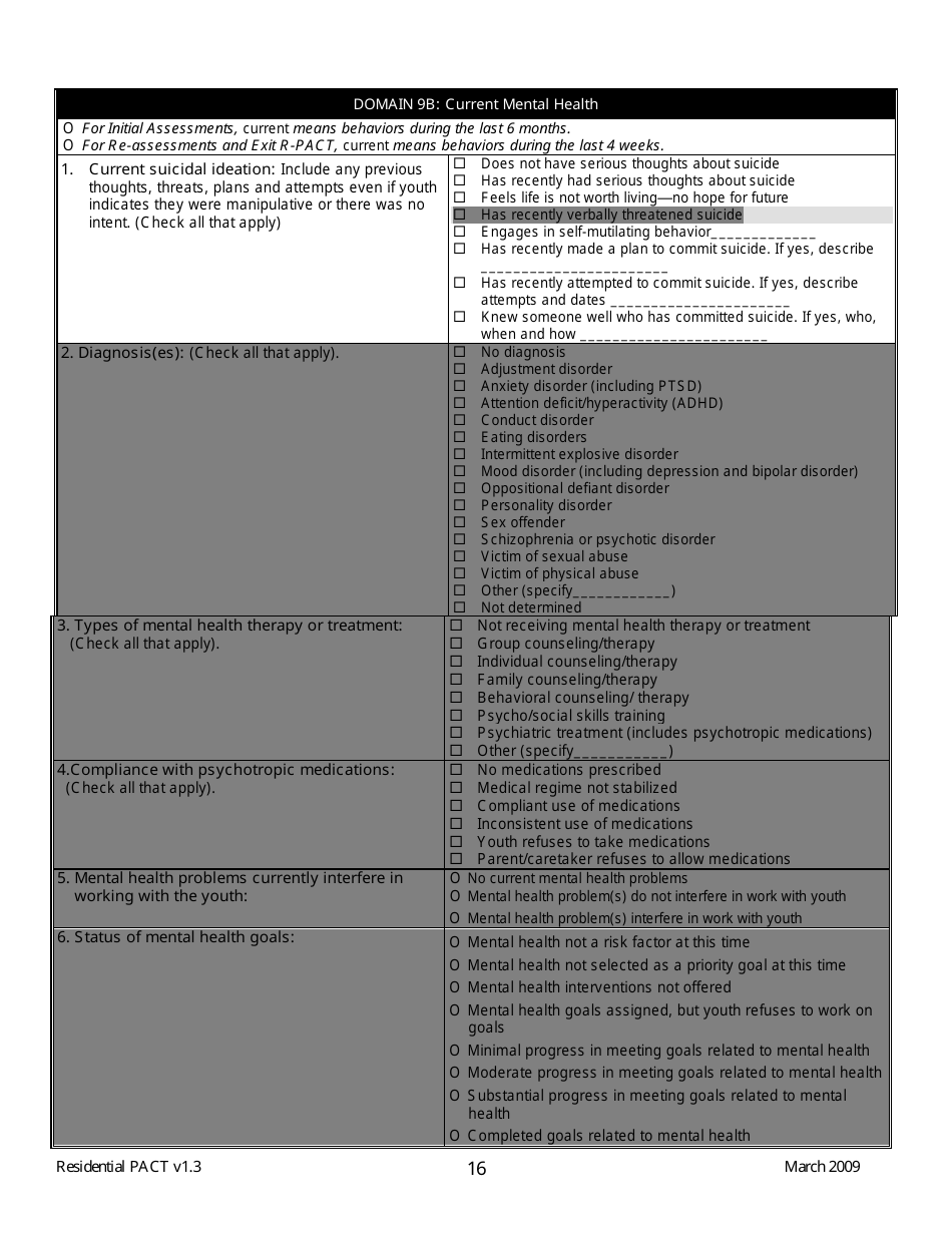 Residential Positive Achievement Change Tool (Pact) - Florida, Page 16