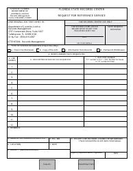 Document preview: DJJ Form LS5E203 Request for Reference Service - Florida